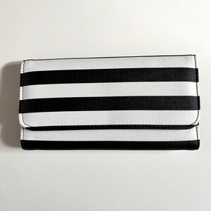 NWOT black and white striped wallet